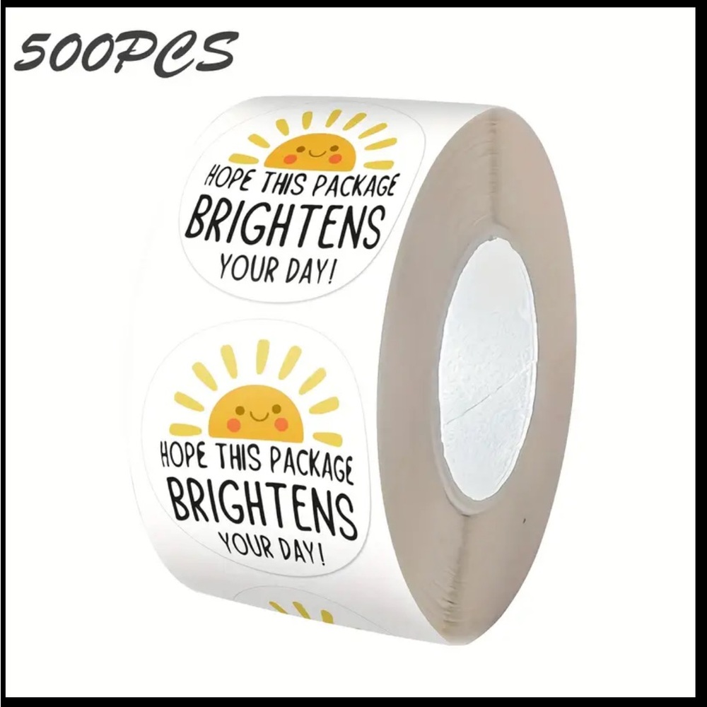 500 Sunshine Hope This Package Brightens Your Day Stickers Roll Customer Service